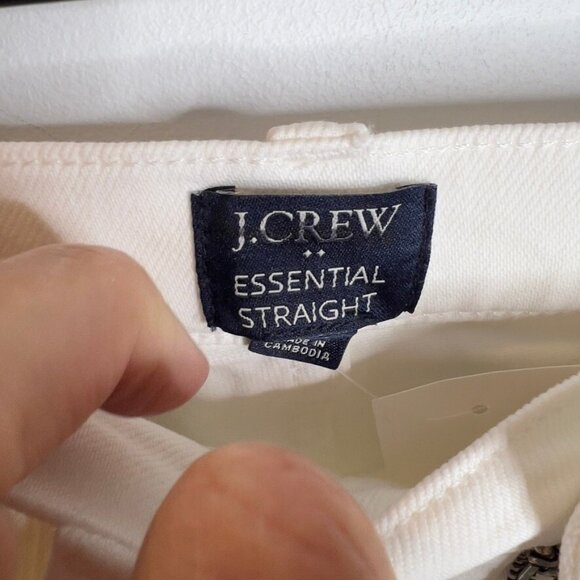J.Crew $118 Petite essential straight white jean all-day stretch Size P25 BX522 - Picture 6 of 10
